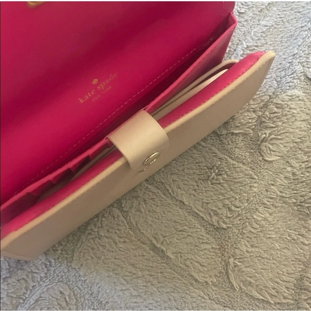 Kate Spade Winnie Wallet on Chain Arbour Hil Blush Pink Leather